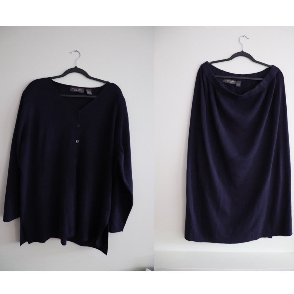 Elegant Navy Two Piece Maxi Dress